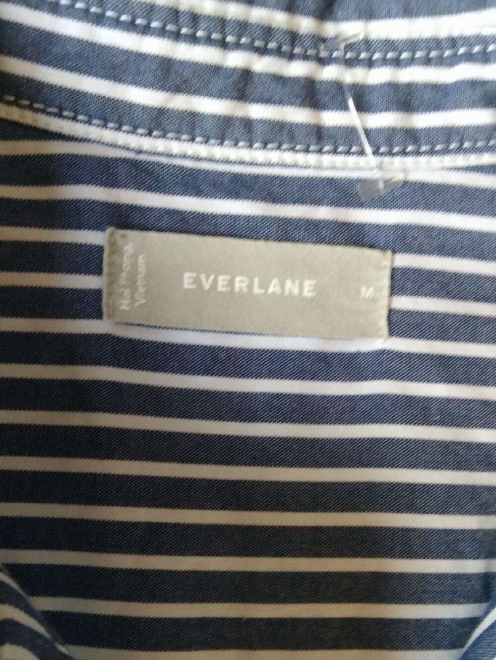 Everlane Navy and White Striped Top - Picture 2 of 12